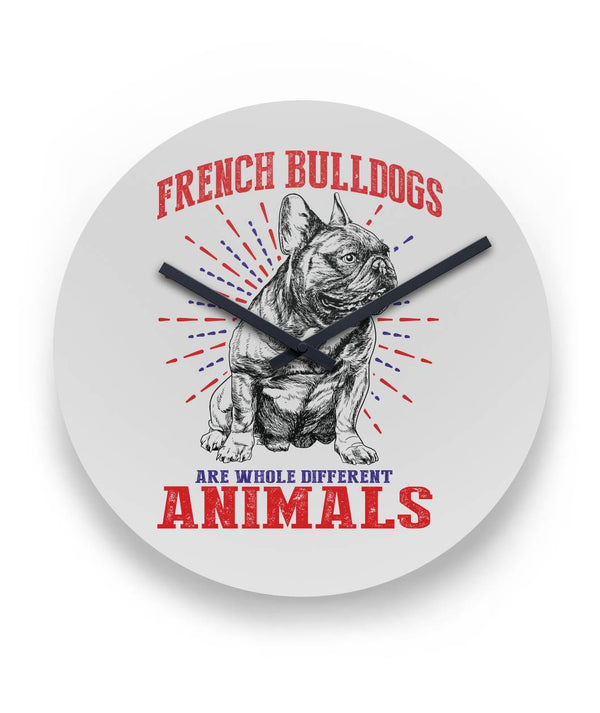 French Bulldog Stylish Round Wall Clock | French Bulldogs Are Whole Different Animals - Prime Arsenal
